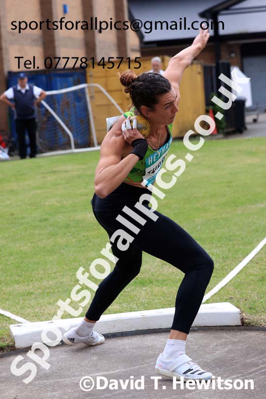 Womens Heptathlon Shot Putt, 2024 EAP International Combined events, Hewcham, Northumberland.  Photo: David T. Hewitson/Sports for All Pics